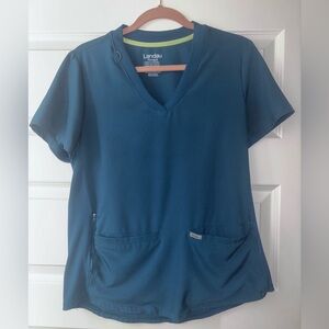 Landau Women's Blue V-Neck Top